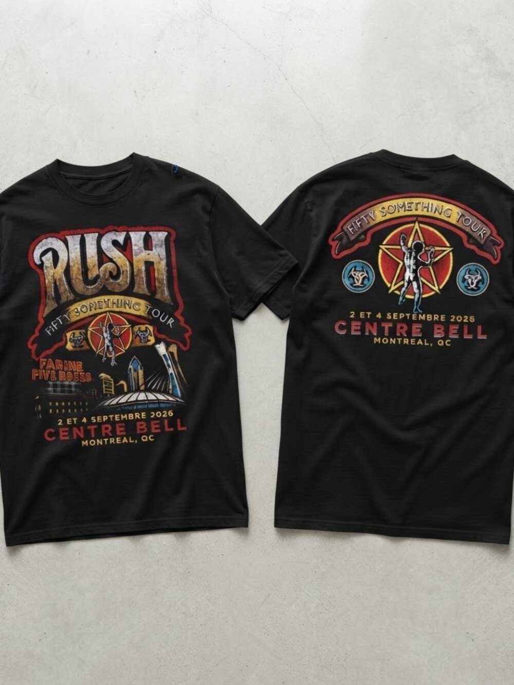 Rush Fifty Something Tour Montreal Centre Bell 2026 Black T-Shirt S-4XL